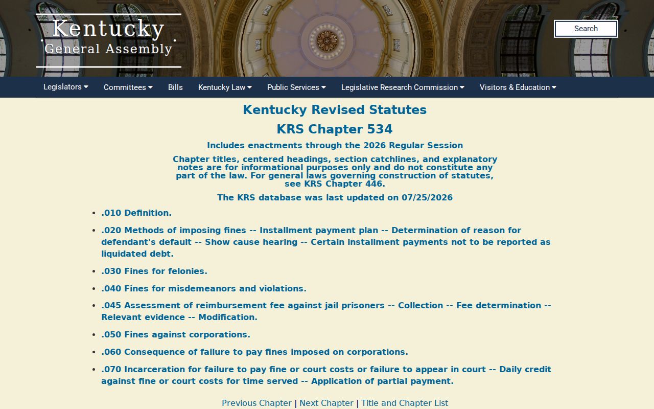 Pendleton County criminal court case sentencing statutes