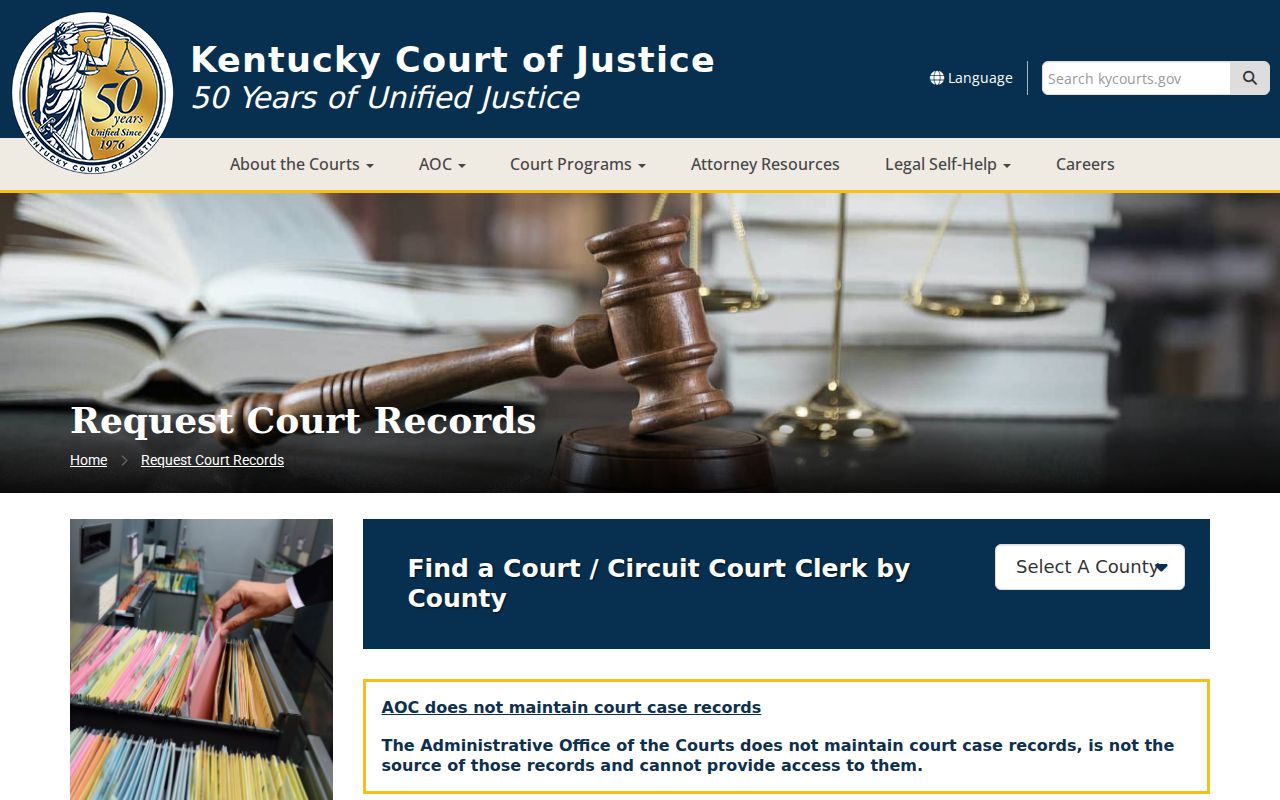Pendleton County criminal court case records request instructions